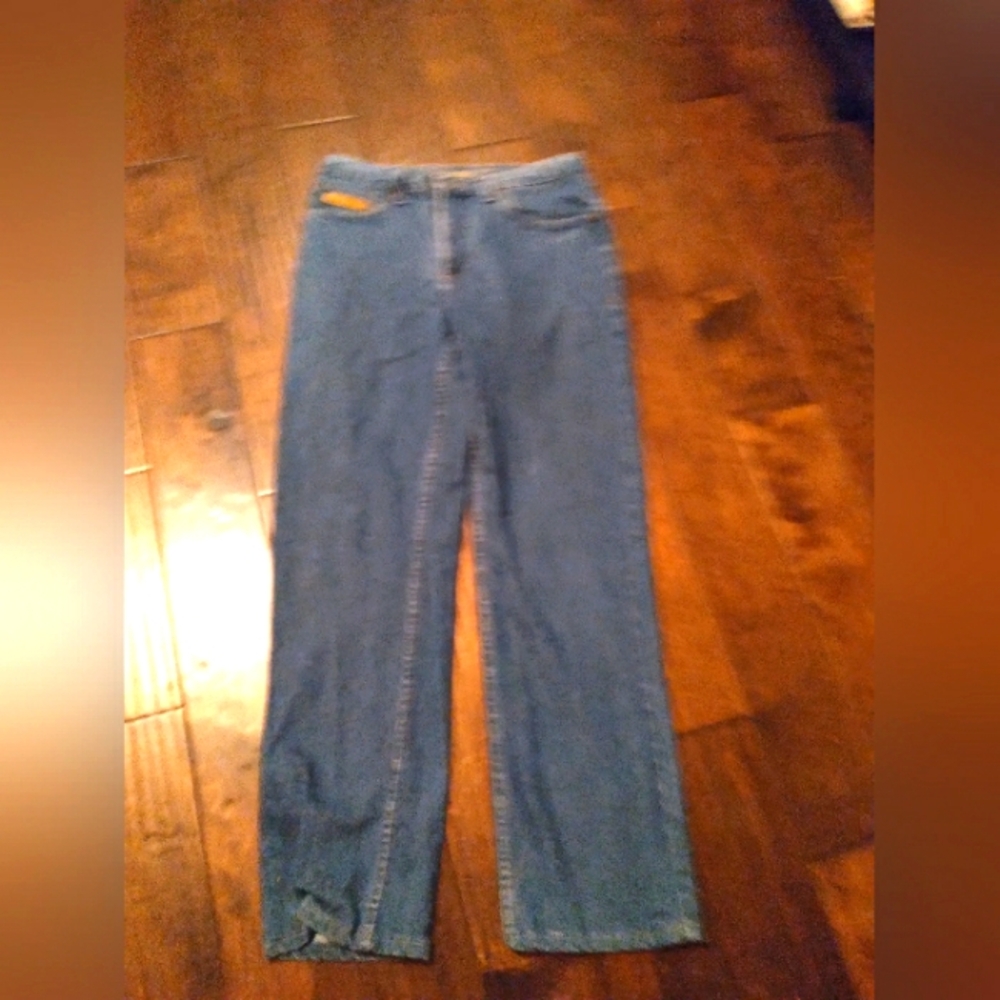Vintage High Waist‎ Jeans Classic Denim Pants Straight Leg Style Size